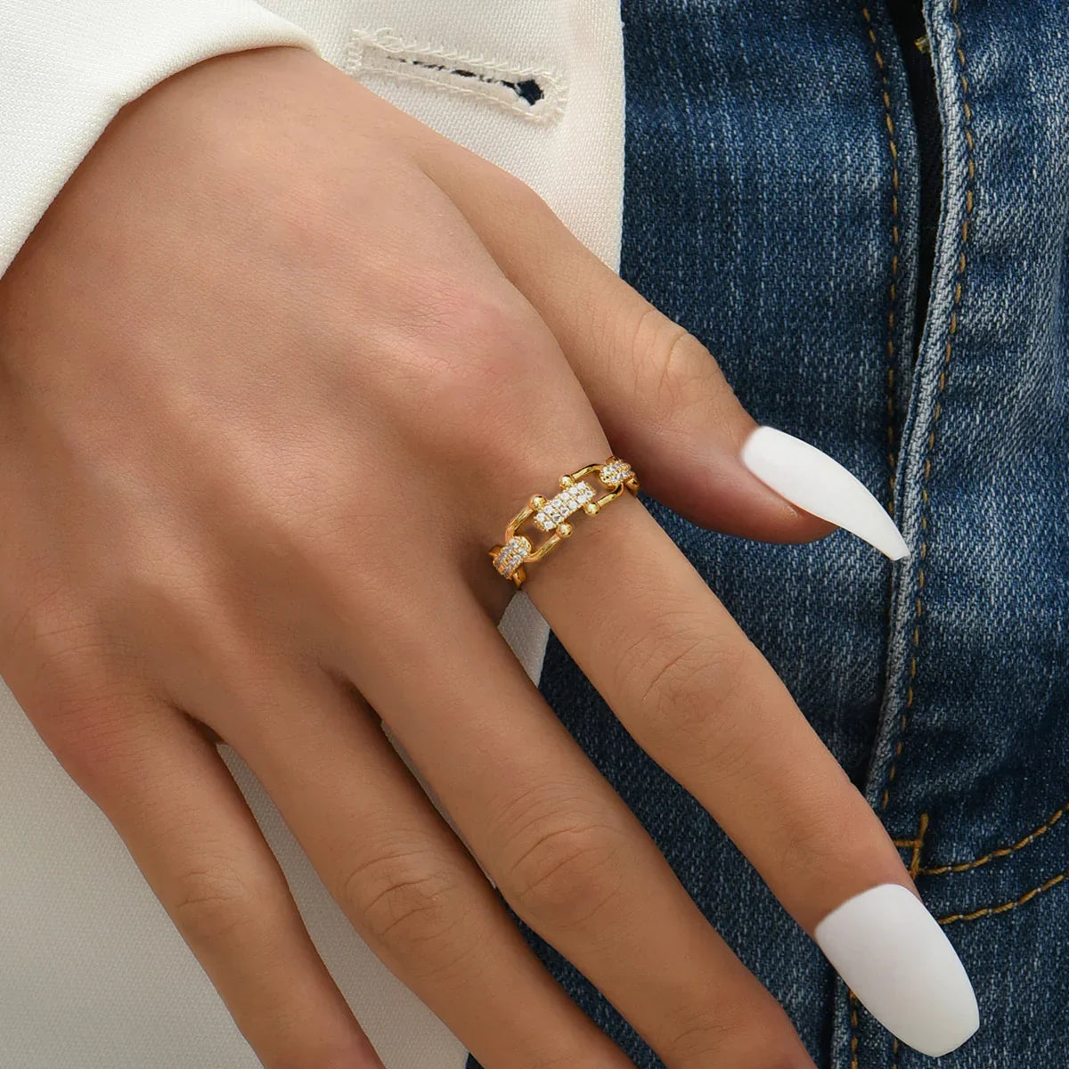 Gold Chain Ring