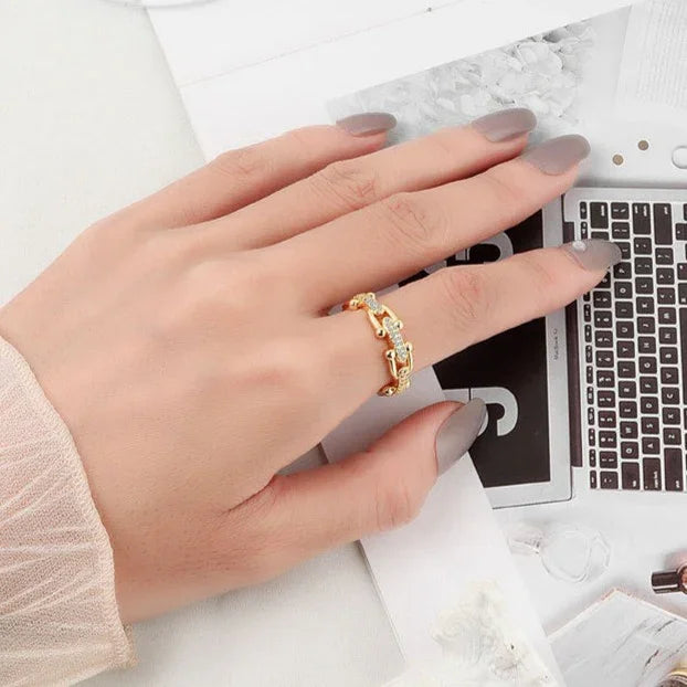 Gold Chain Ring