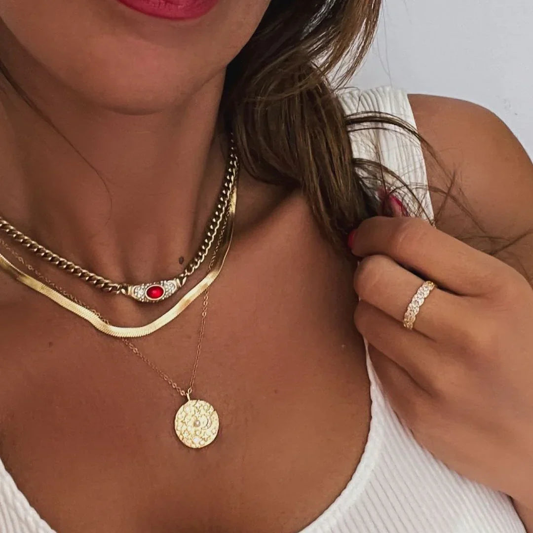 Gold Stone Necklace