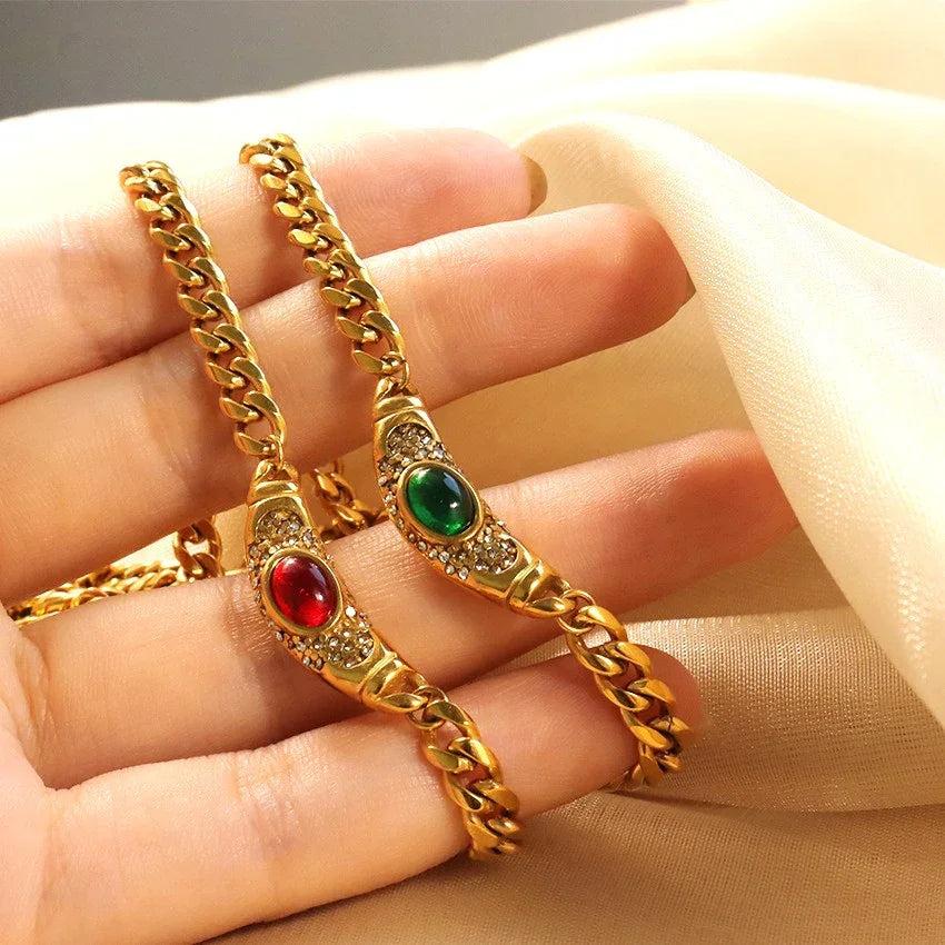 Gold Stone Necklace