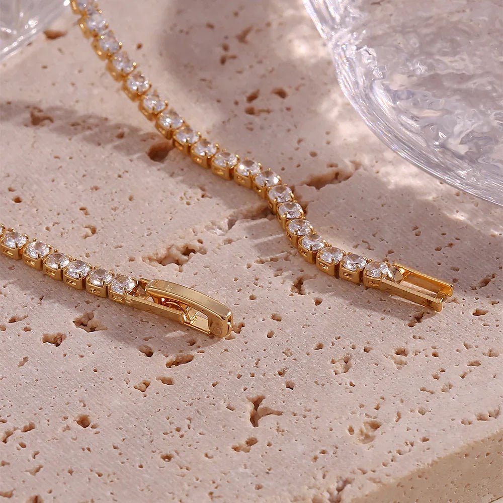 Gold Tennis Necklace