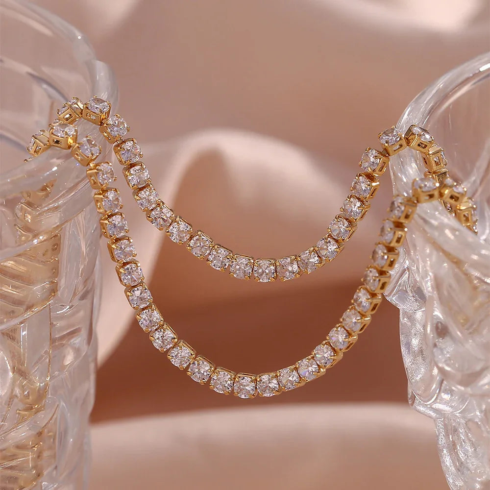 Gold Tennis Necklace