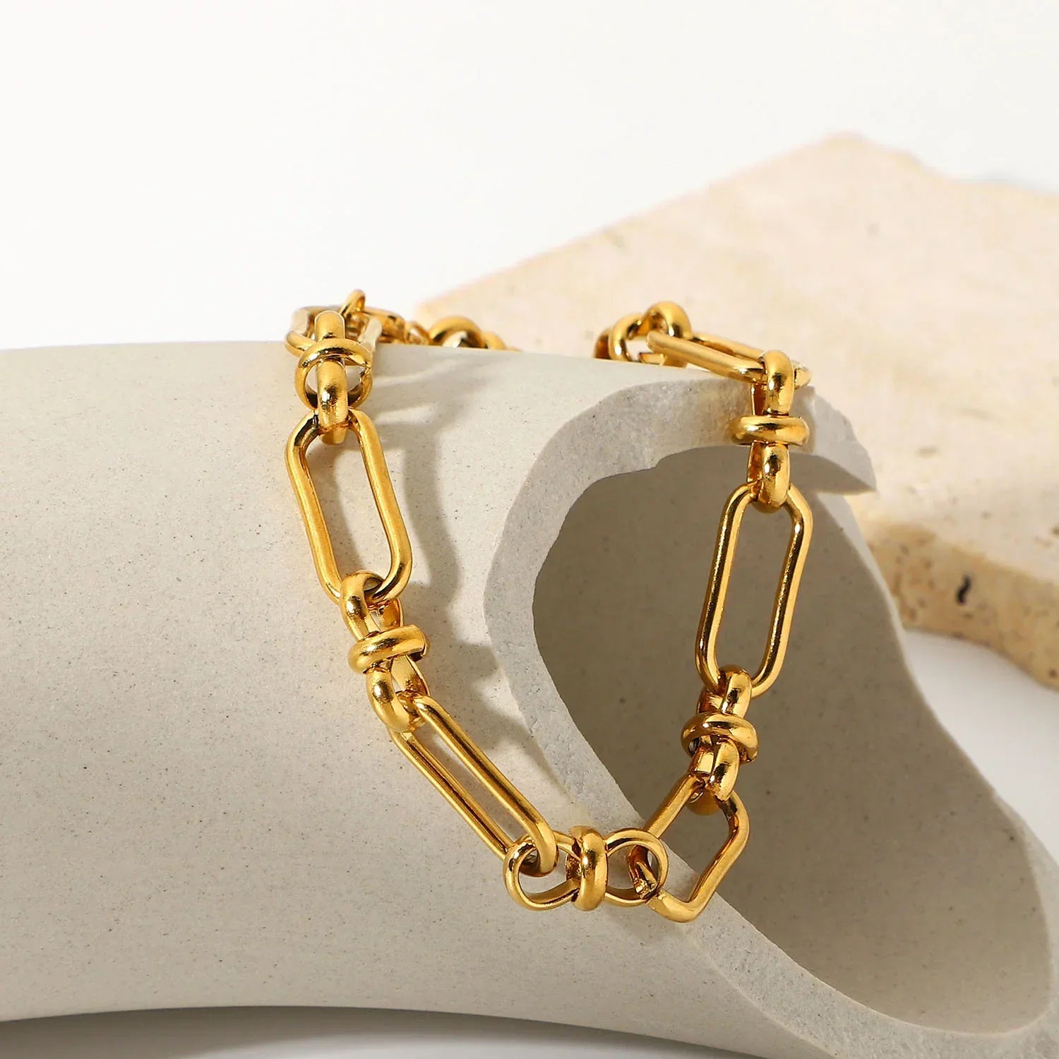 Gold Chain Link Bracelet