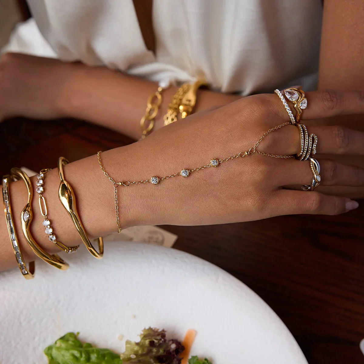 Gold Teardrop Ring