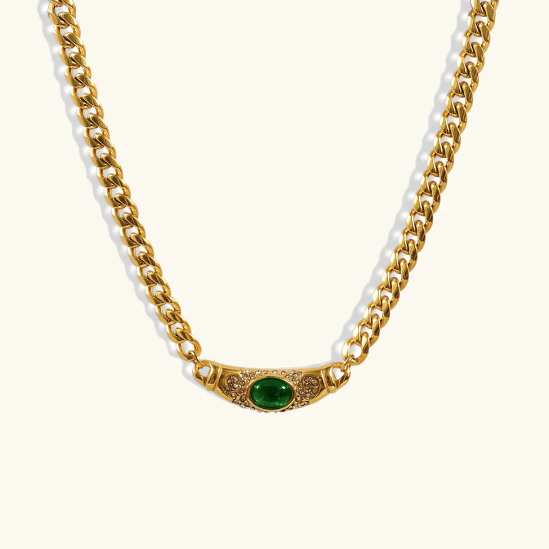 Gold Stone Necklace