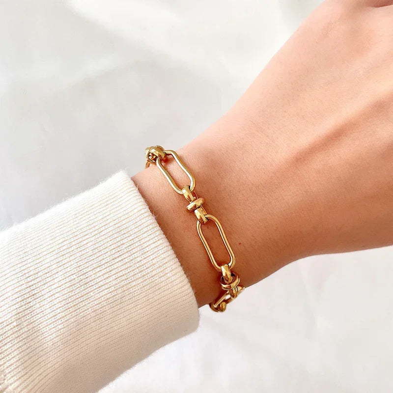 Gold Chain Link Bracelet