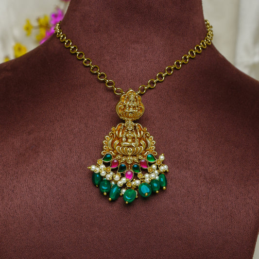 Antique Lakshmi Devi Pattern Pendant