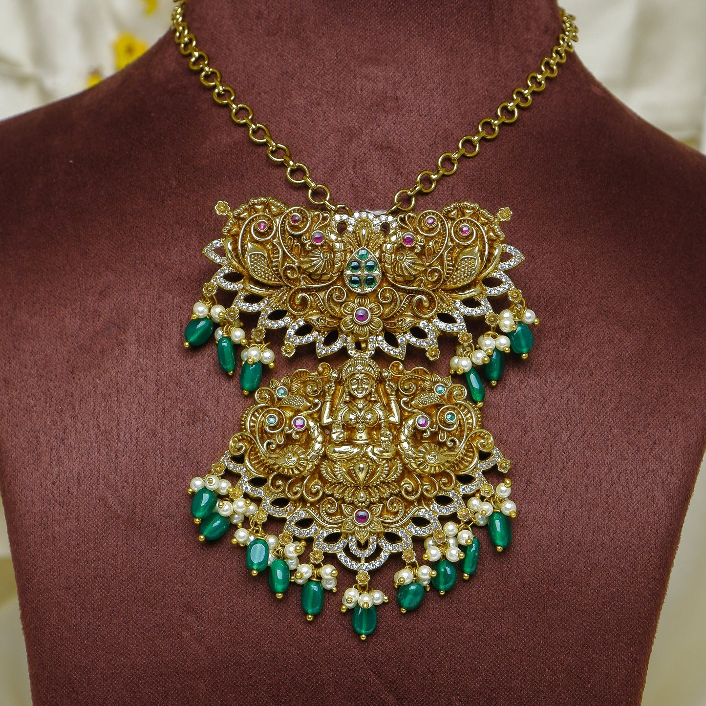 Antique Lakshmi Devi Pattern Pendant