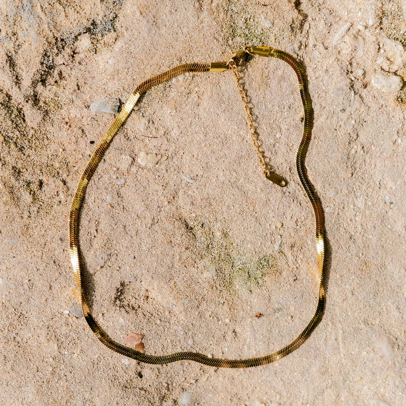 Gold Herringbone Necklace