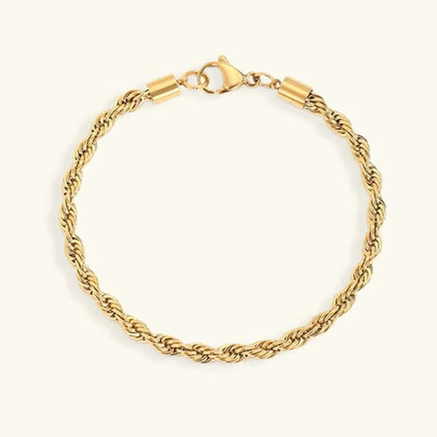 Gold Rope Chain Bracelet