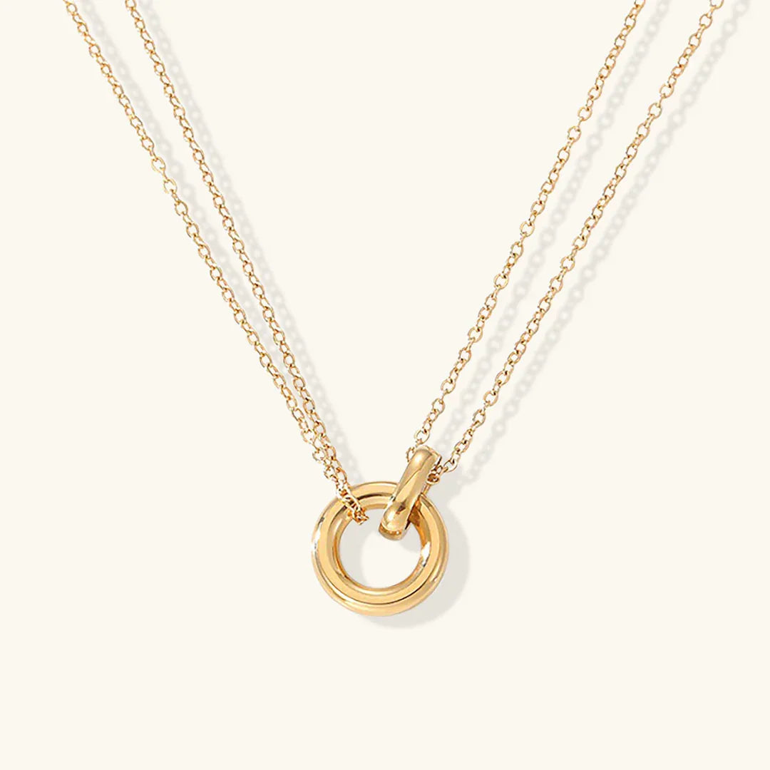 Gold Double Chain Necklace