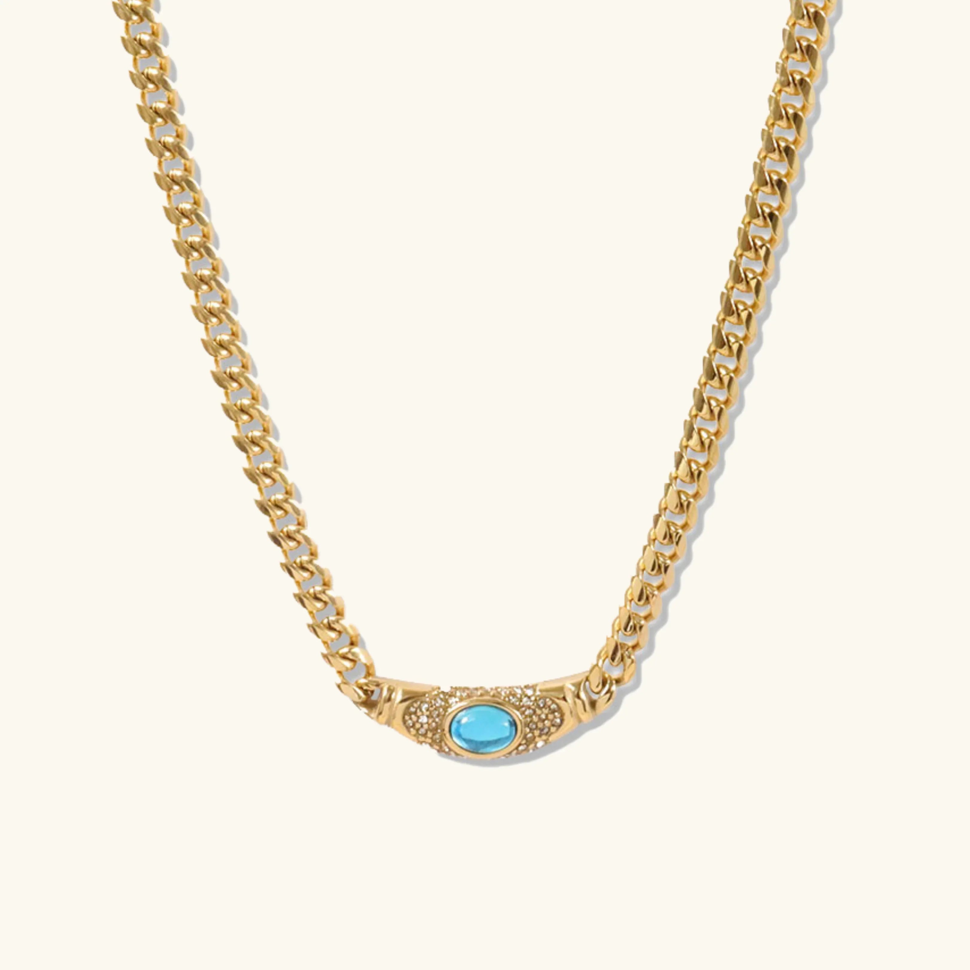 Gold Stone Necklace