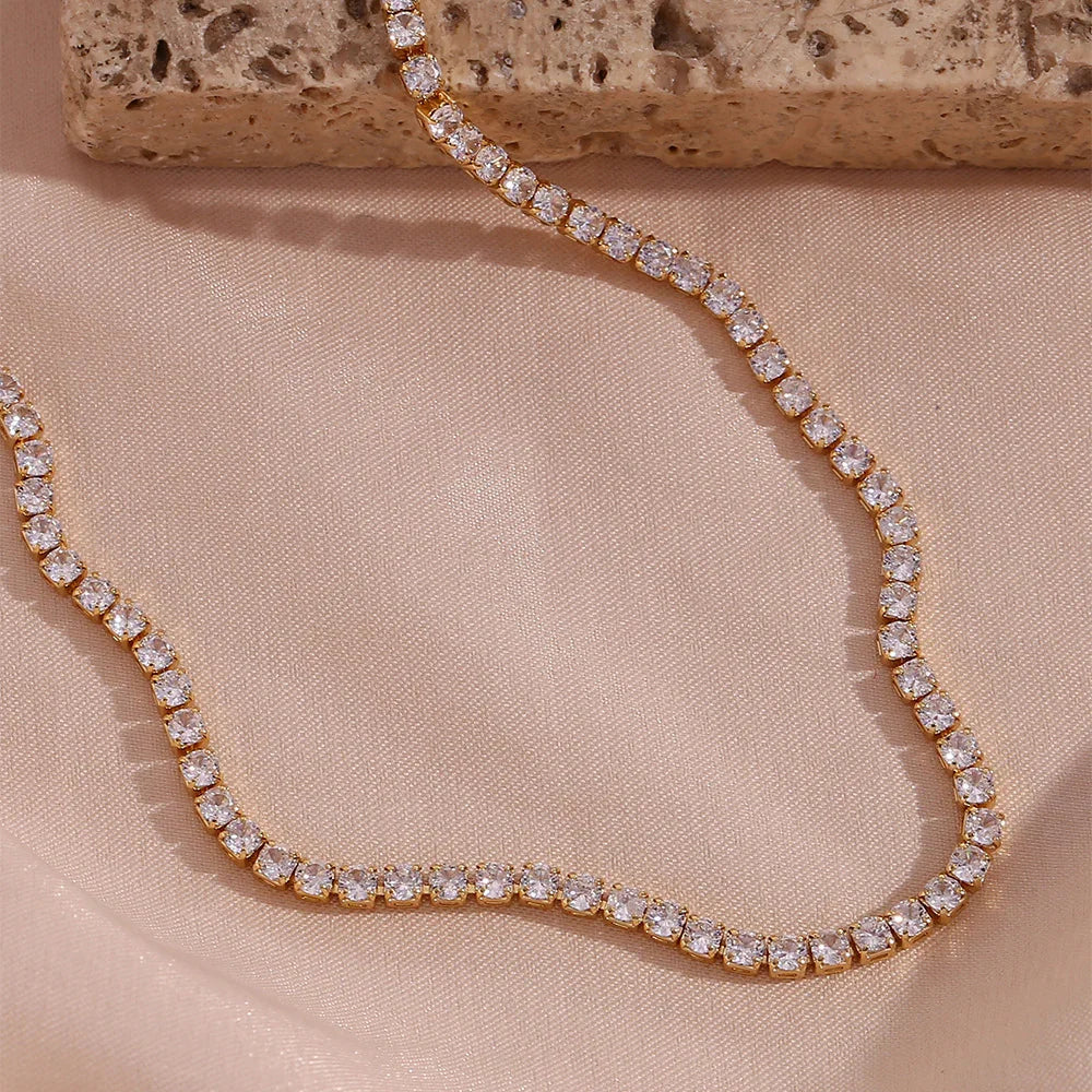 Gold Tennis Necklace