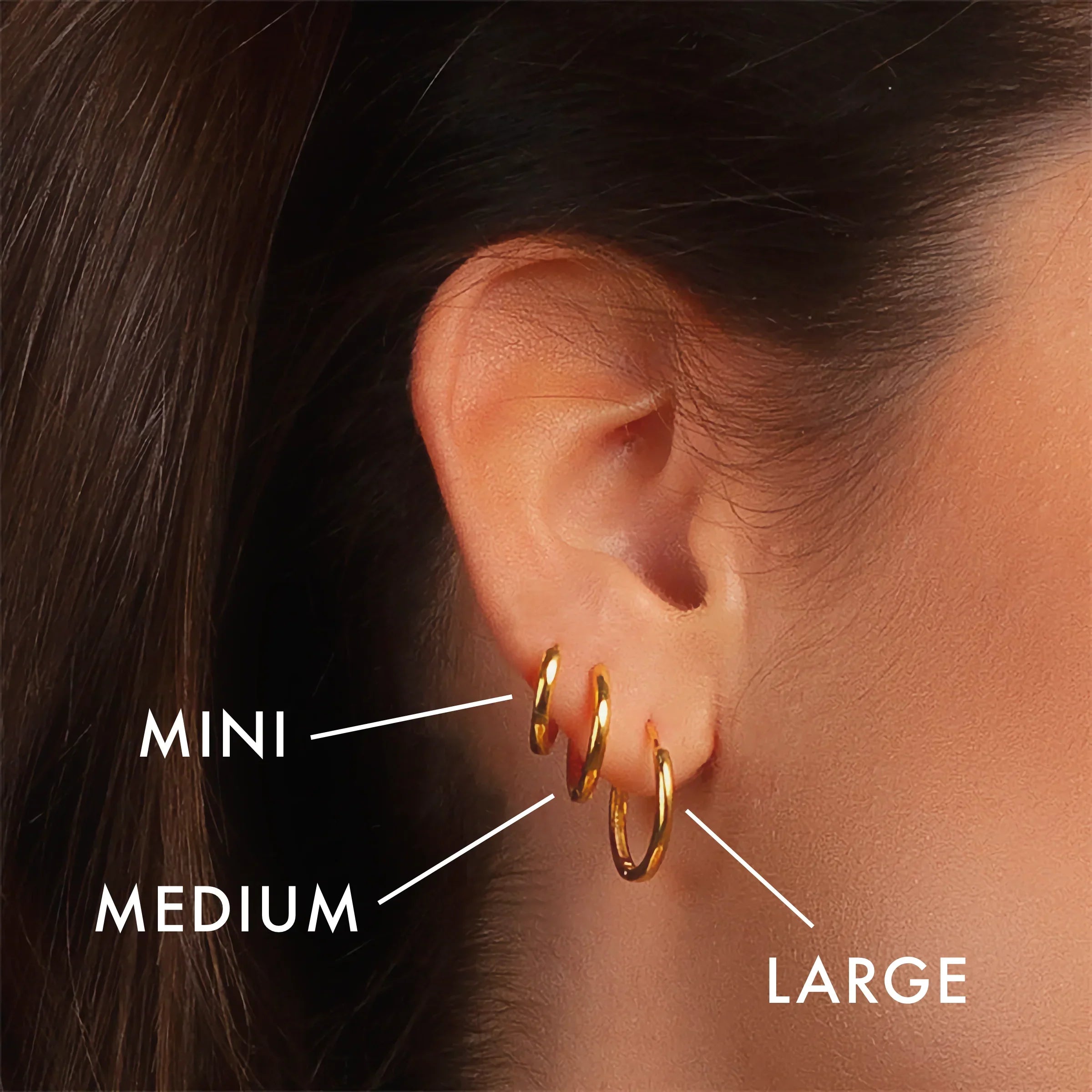Gold Round Hoop Earrings